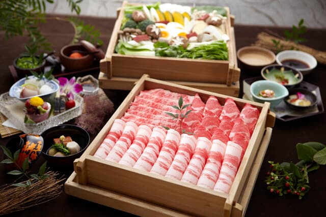 Karen Oosaka shinsaibashi ten: Rind- und Schweinefleisch aus Kagoshima