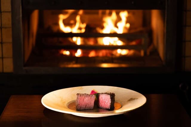 Kitashinchi Fukutatei The Ukai: im Ofen geröstetes Wagyu-Steak