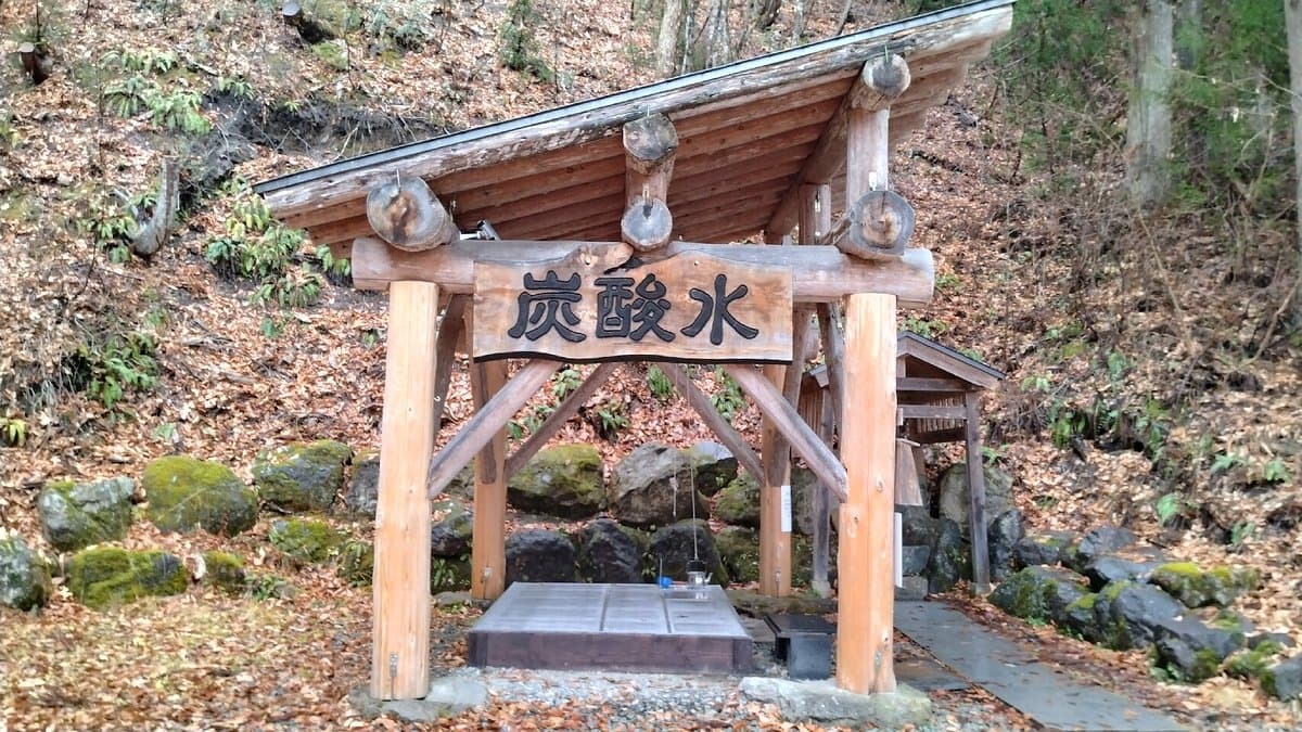 Natürliches kohlensäurehaltiges Wasser von Oshio